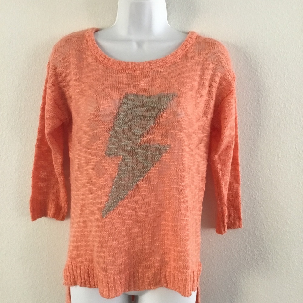 Xhilaration Lightning Bolt Sweater 3/4 Sleeve